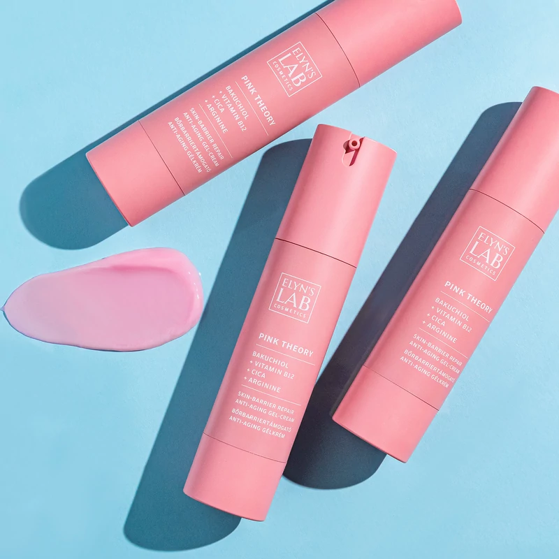 Pink Theory bőrbarriertámogató smart-aging gélkrém Bakuchiollal és b12-vitaminnal